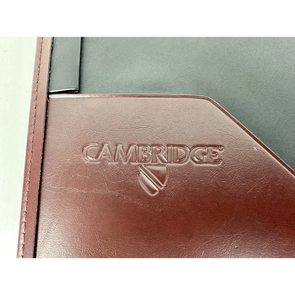 Cambridge Burgandy Faux Leather Professional Padfolio Portfolio Business Folder